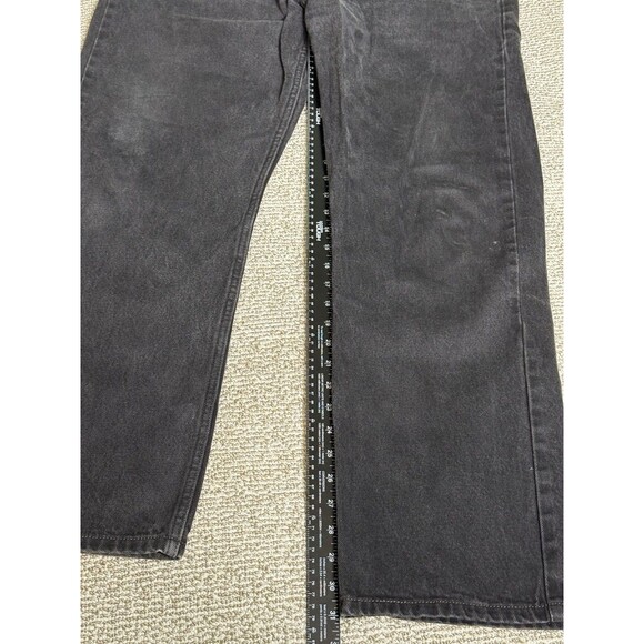 Levi 505 Men’s Jeans 38x32 Black Regular Fit High Rise - Picture 7 of 9